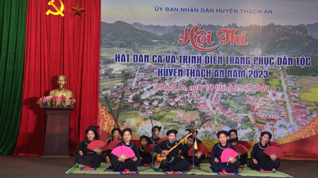 Hội thi hát dân ca và trình diễn trang phục dân tộc năm 2023 huyện Thạch An