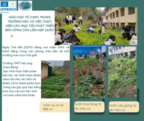 Trường THPT Hạ Lang (Cao Bằng) hành động vì mục tiêu phát triển bền vững