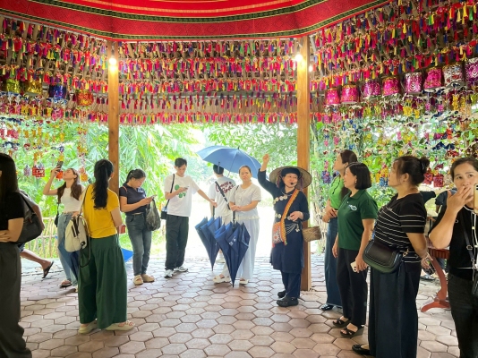 Non nuoc Cao Bang Geopark partners conducted an experience exchange to learn from sustainable tourism development models in Ninh Binh and Thai Nguyen Provinces