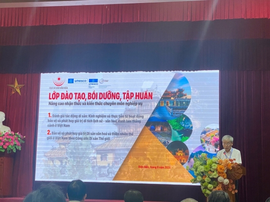 Đại diện Ban Quản lý Công viên địa chất Non nước Cao Bằng tham dự tập huấn nâng cao nhận thức và kiến thức chuyên môn nghiệp vụ về đánh giá tác động di sản